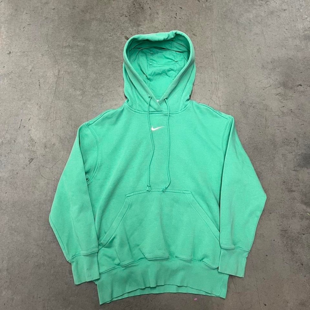 Women's oversized center check nike lime green‎ hoodie